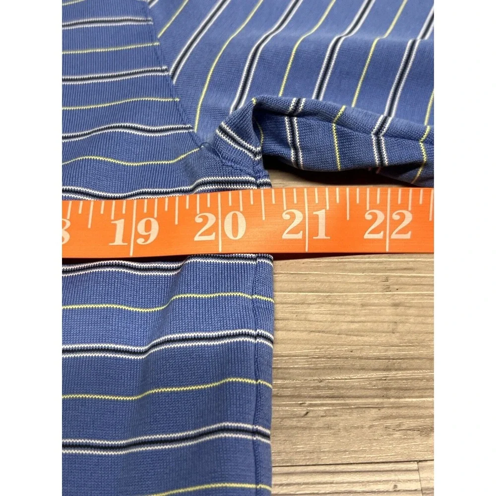 Nike Fit Dry Golf Polo Shirt Tiger Woods‎ Collection Size M Light Blue Stripe